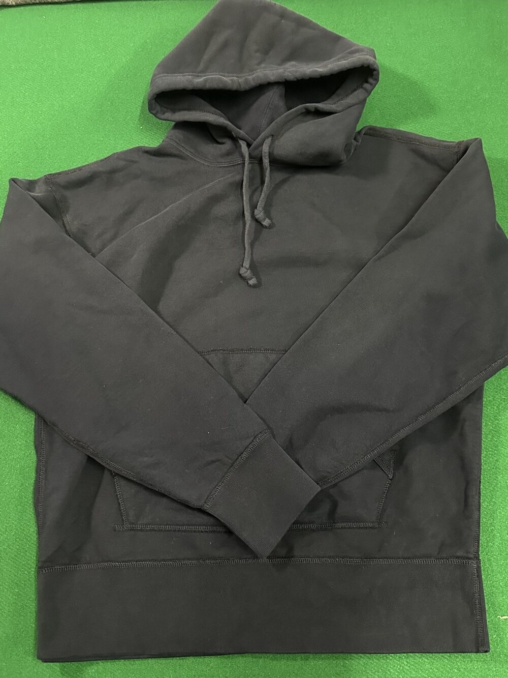 Buck Mason Longshore Navy Welterweight Hooded Sweatshirt Sz L MSRP 158 [ED25]